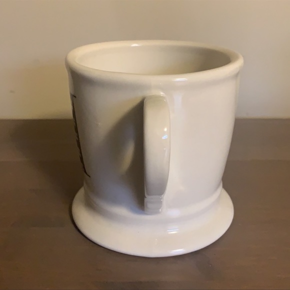 Anthropologie Letter “M” Cream and Black Ceramic Mug - Picture 3 of 6